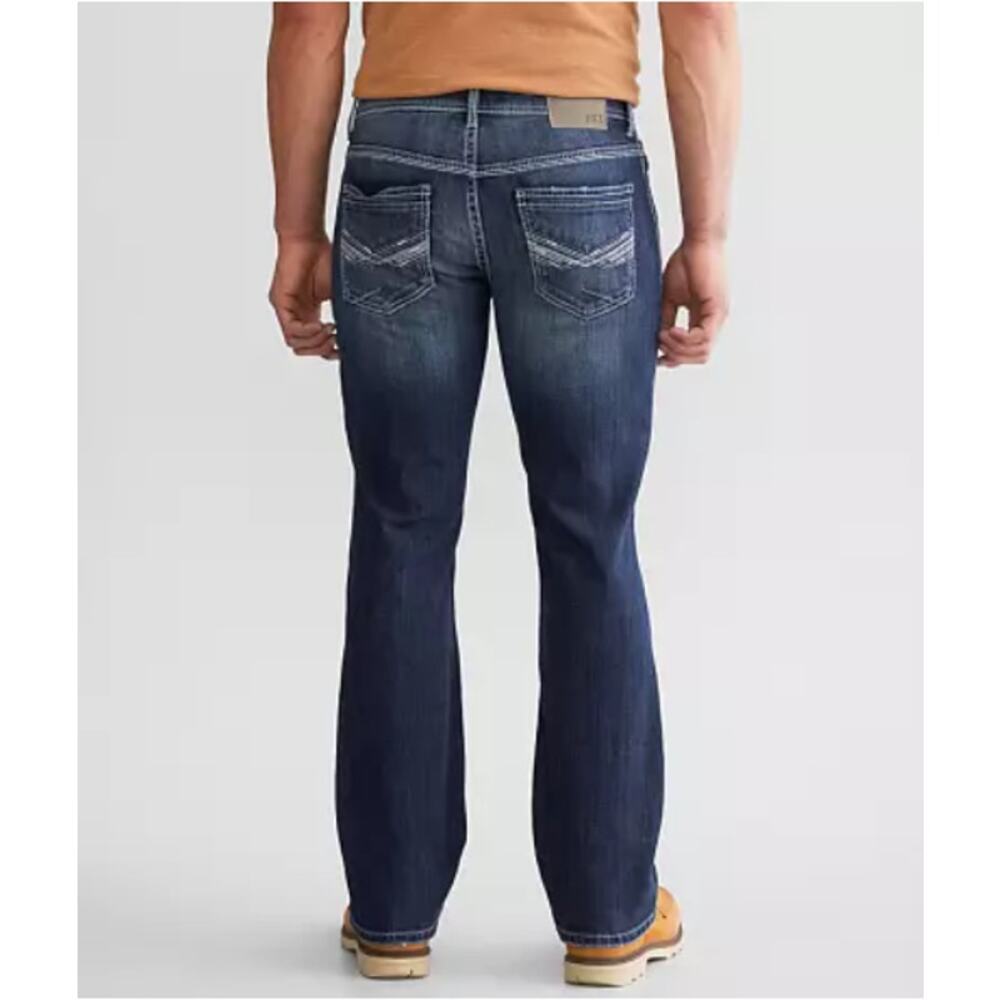 BKE Men's Bootcut Jeans - Dark Blue